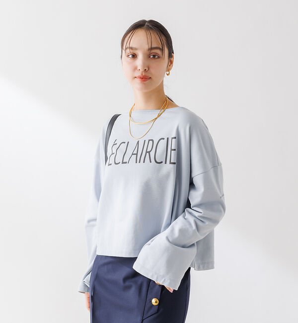 Rouge vif「ショート丈 ロゴミニ裏毛ロンT」|Tシャツ・カットソー|