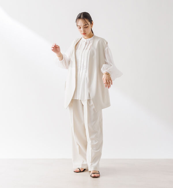 Rouge vif「【セットアップ対応】ノーカラー  ジレジャケット」|ベスト・ジレ|