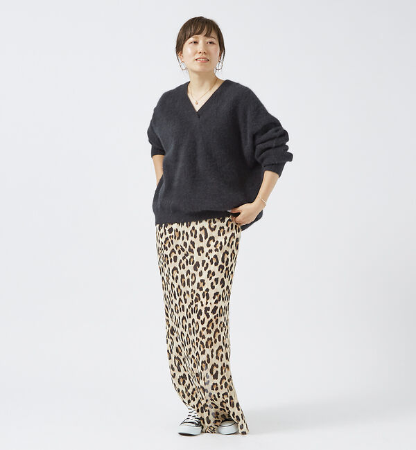 Rouge vif「フォックスウールVネックラウンドヘムニットプルオーバー」|ニット・セーター|