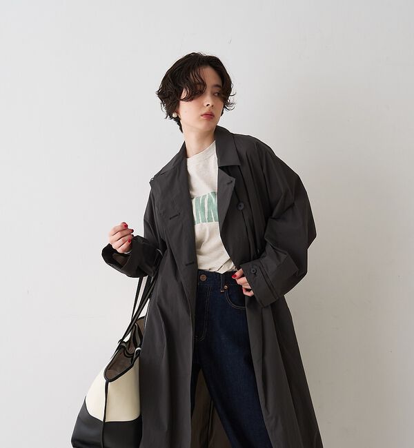 Rouge vif「NEWクリスピー撥水ライトロングコート【予約】」|ステンカラーコート|