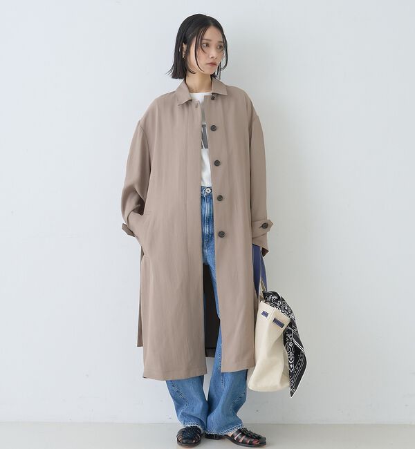 Rouge vif「【2サイズ展開】ステンカラーロングコート」|ステンカラーコート|