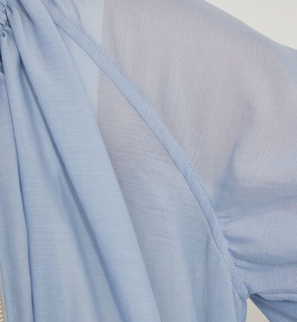 qualite「ラウンドスリーブギャザーブルゾン」|ブルゾン・スタジャン|