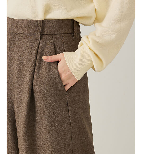 qualite「【大人のワイドパンツ】ウーリッシュツイルパンツ」|その他|