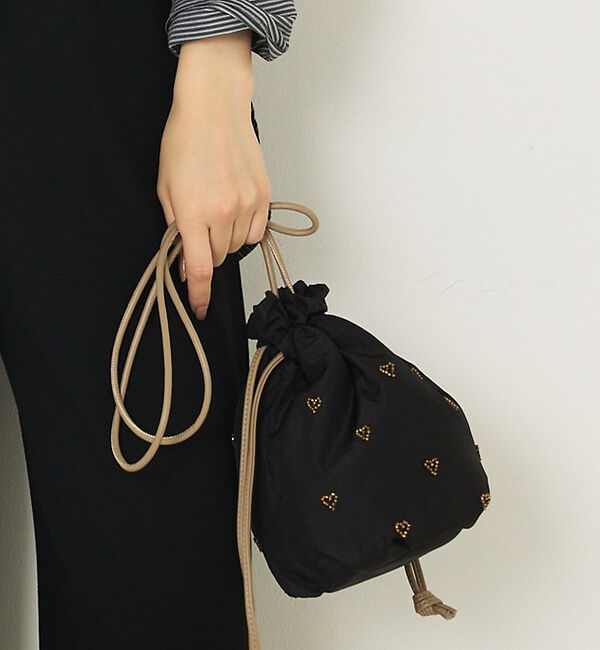 abahouse mavie「ハートビーズ゛刺繍巾着」|その他|