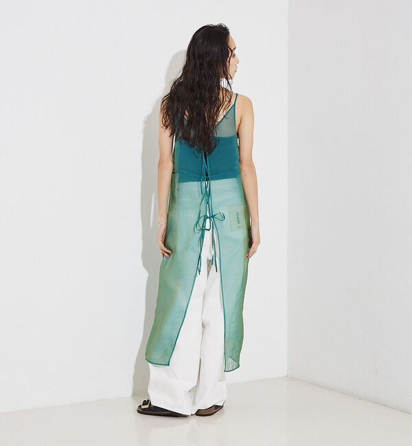 NOMINE「【前後着用可】無地 2WAY シアー キャミソール  ワンピース」|ワンピース|