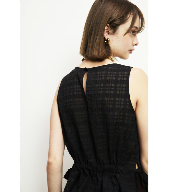 Soffitto「コットンリネンバックシアーブラウス」|シャツ・ブラウス|ブラック