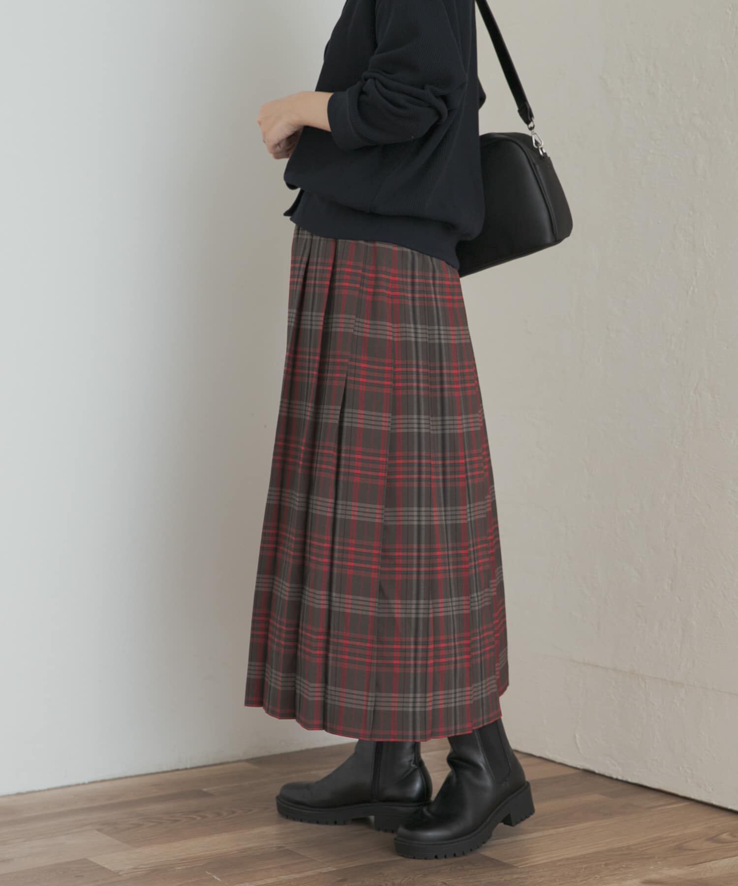 URBAN RESEARCH DOORS「『一部WEB限定カラー』チェックプリーツスカート」|スカート|