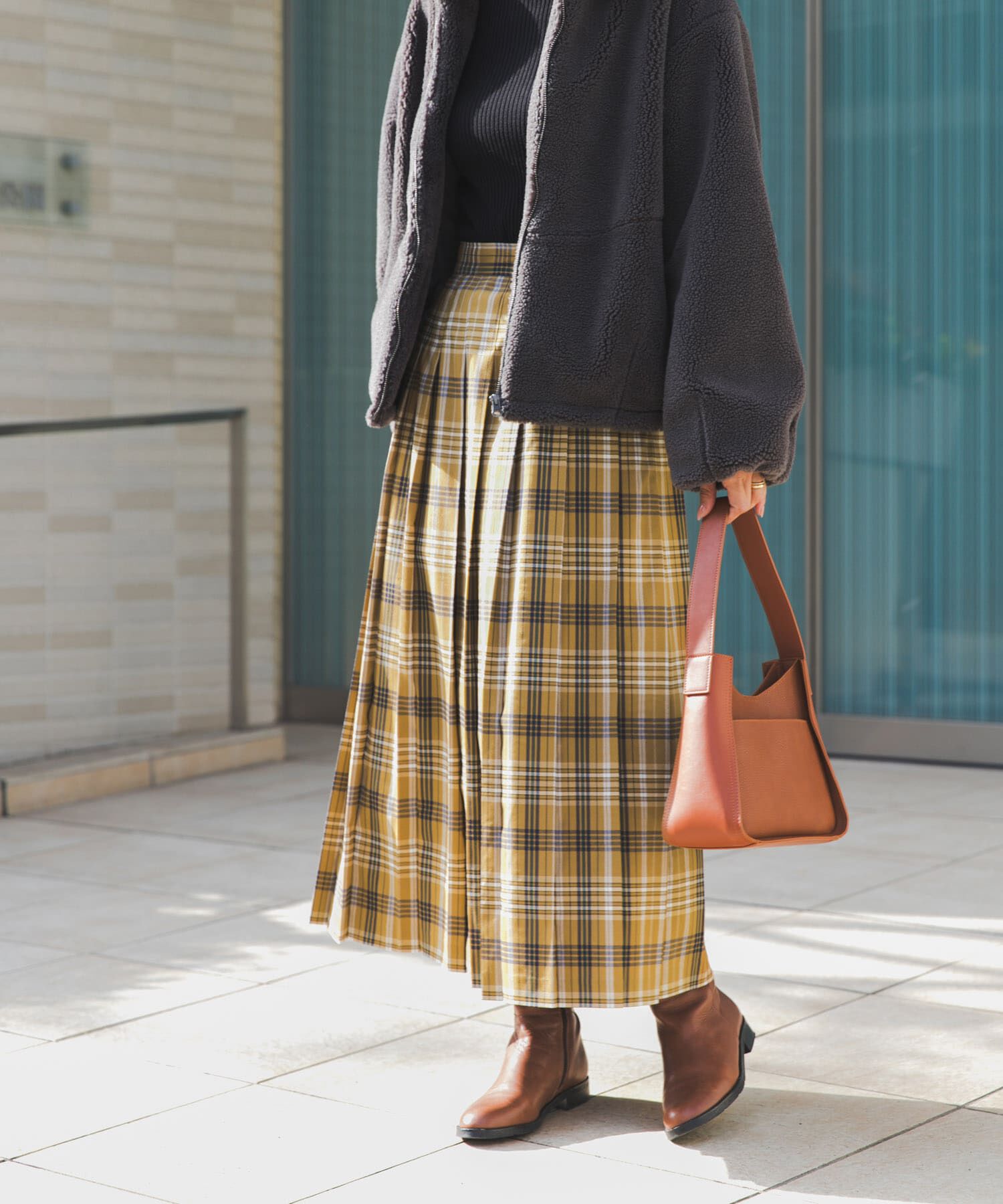 URBAN RESEARCH DOORS「『一部WEB限定カラー』チェックプリーツスカート」|スカート|