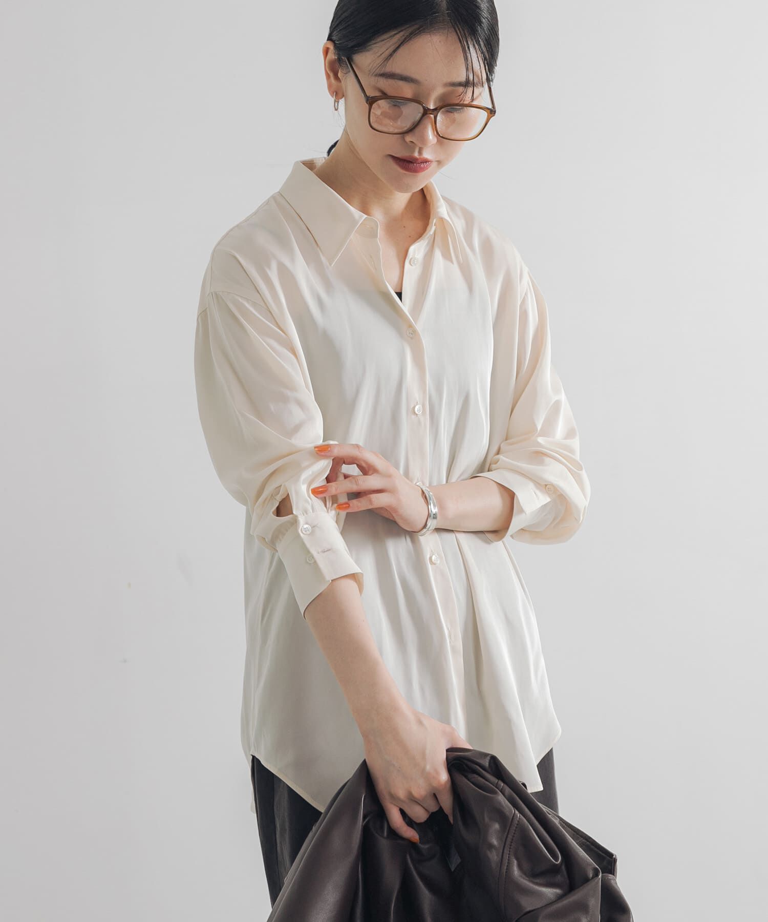 URBAN RESEARCH「レギュラーカラーシルキーシャツ」|Tシャツ・カットソー|