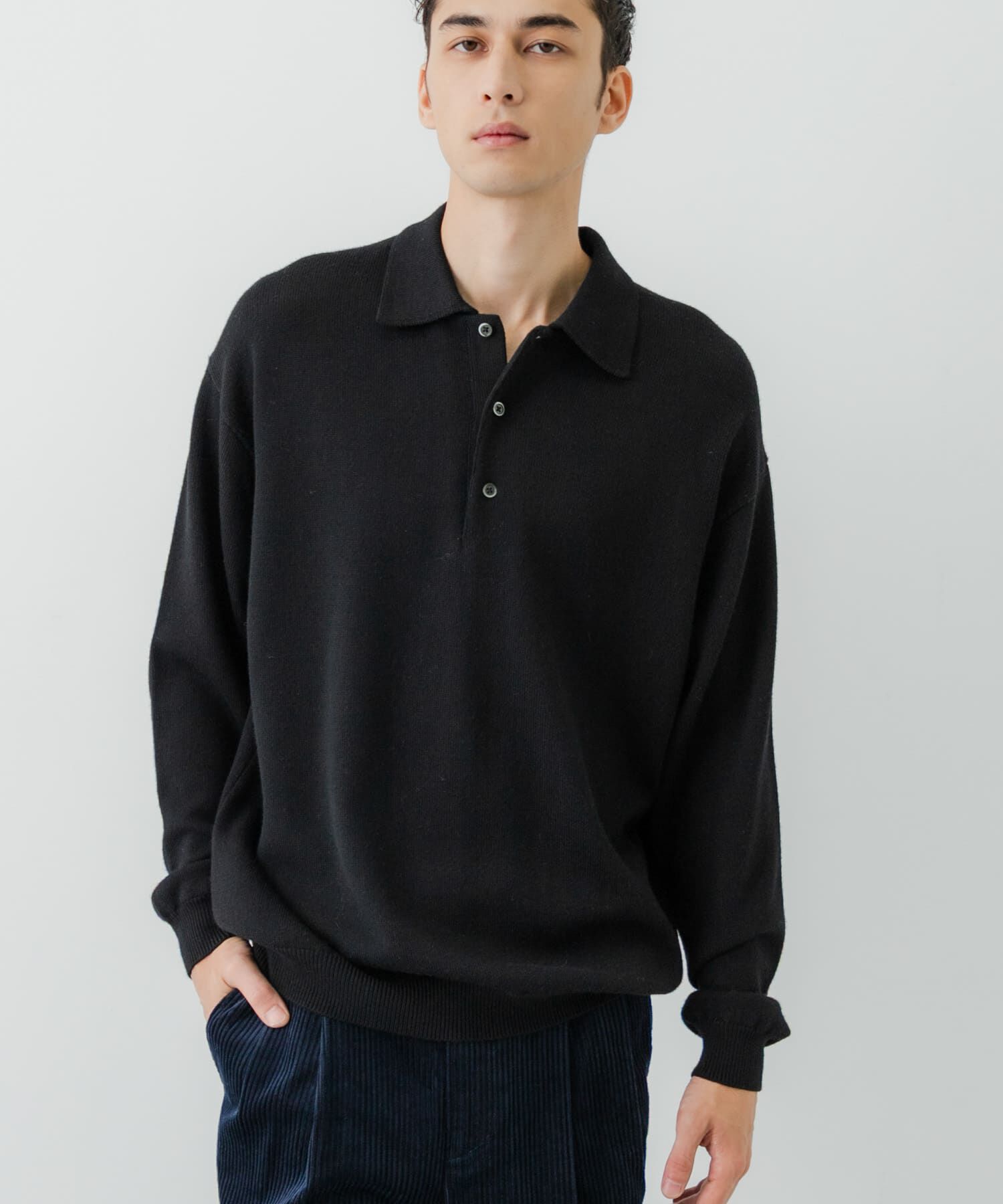 URBAN RESEARCH「CASH FEEL W/MID ニットポロ」|ニット・セーター|