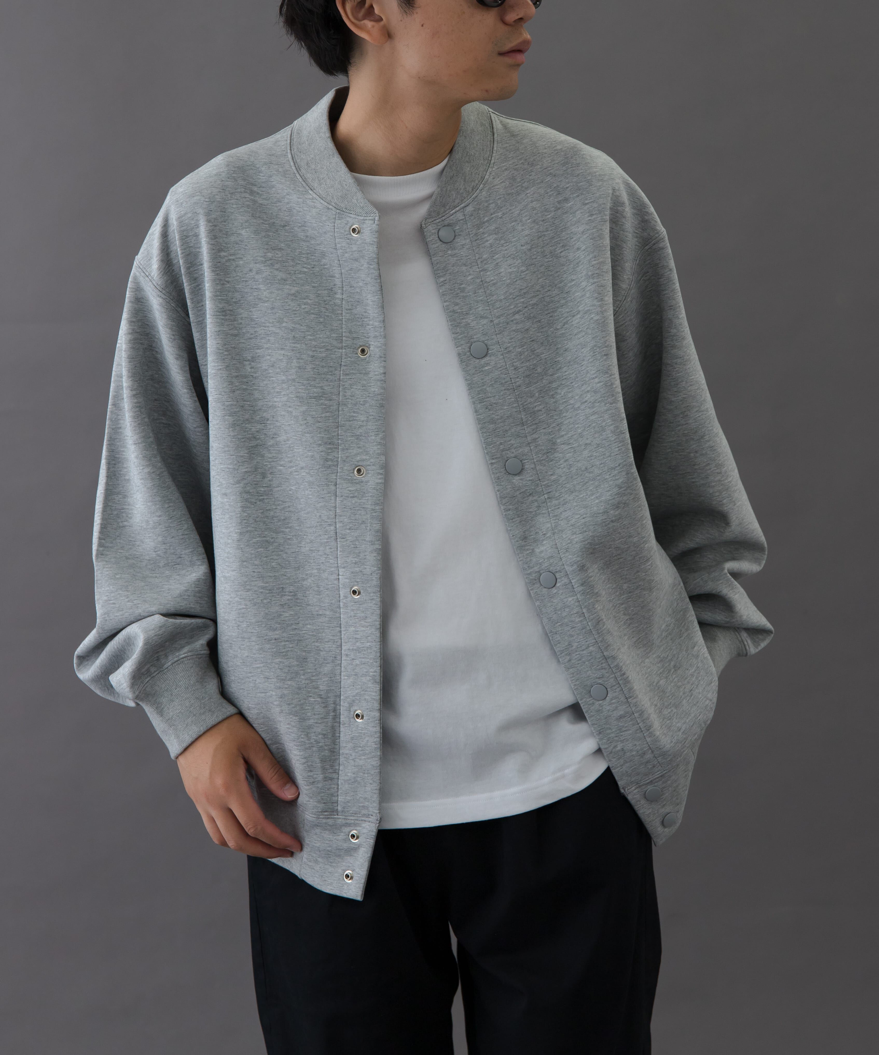 URBAN RESEARCH DOORS「FORK&SPOON　ダンボールスナップカーディガン」|カーディガン|グレー