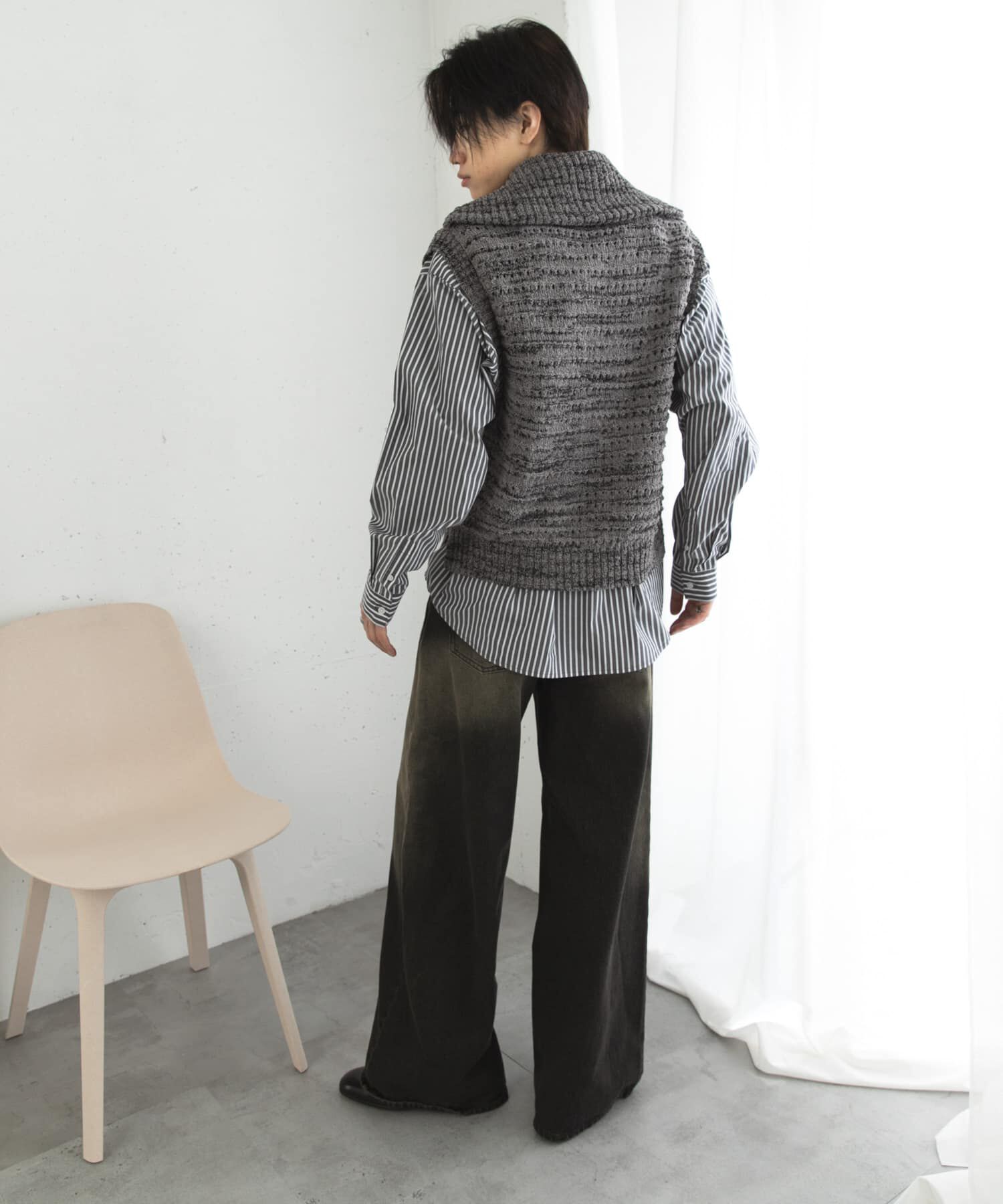 SENSE OF PLACE by URBAN RESEARCH「ミックスメランジハーフジップニットベスト」|ベスト・ジレ|