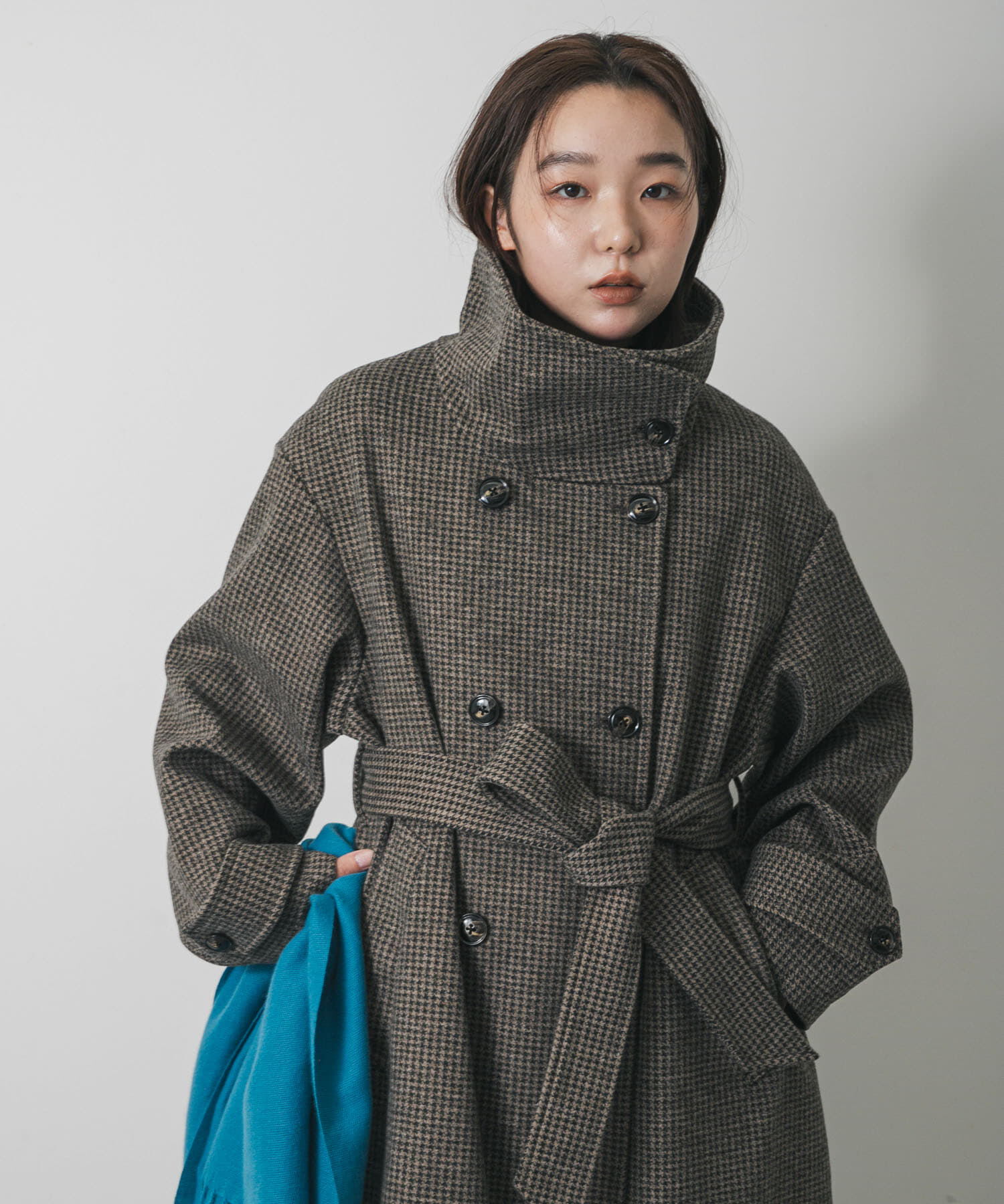 SENSE OF PLACE by URBAN RESEARCH「スタンドカラーロングコート」|ノーカラーコート|