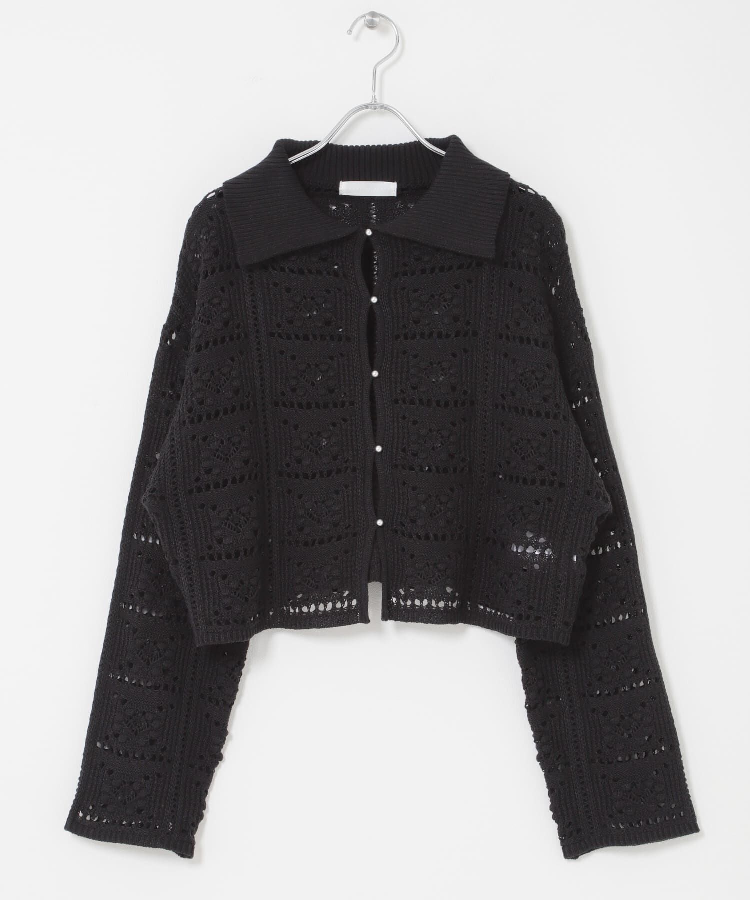 SENSE OF PLACE by URBAN RESEARCH「『洗濯可』レースアミエリツキニットカーディガン」|ニット・セーター|