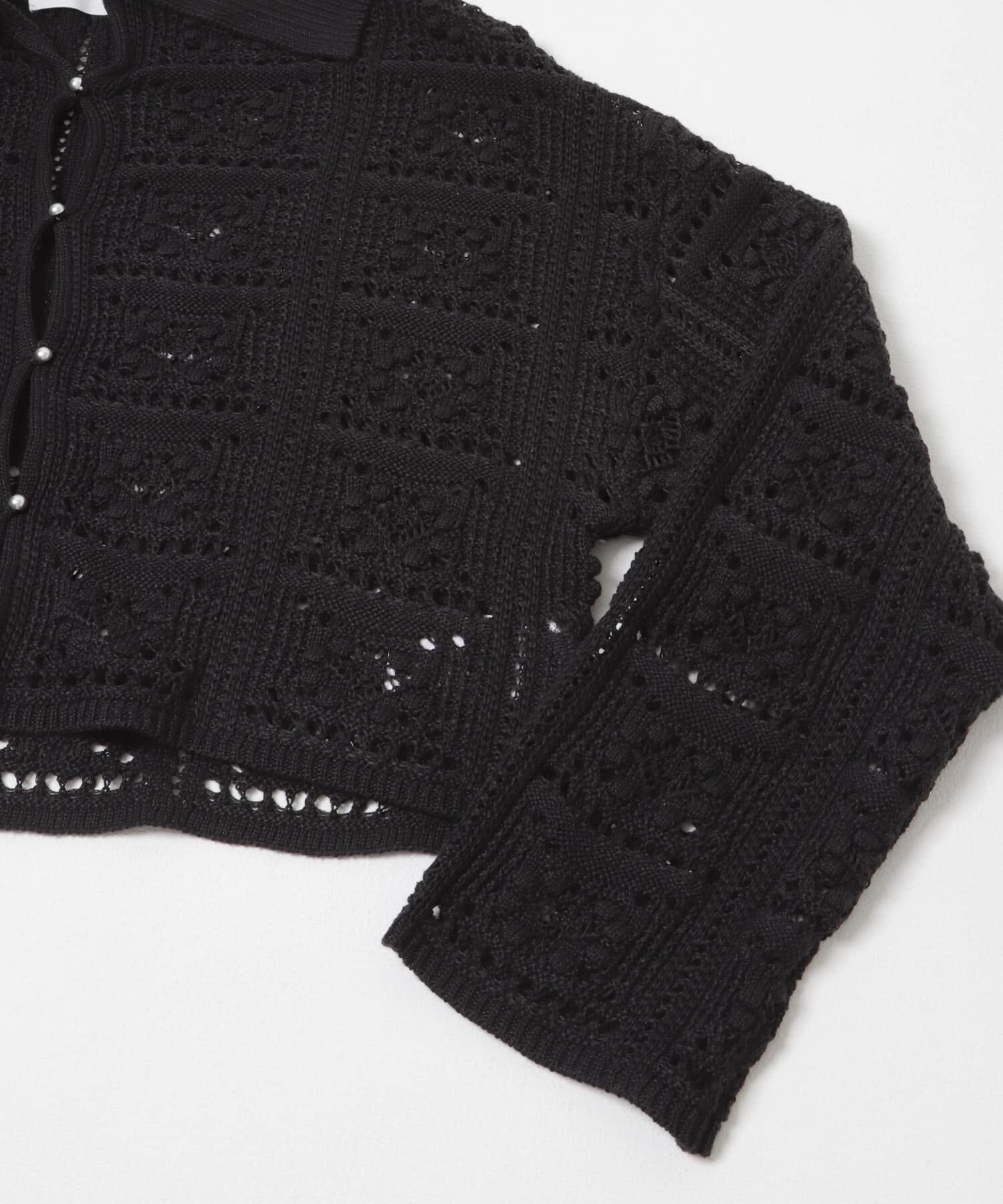 SENSE OF PLACE by URBAN RESEARCH「『洗濯可』レースアミエリツキニットカーディガン」|ニット・セーター|