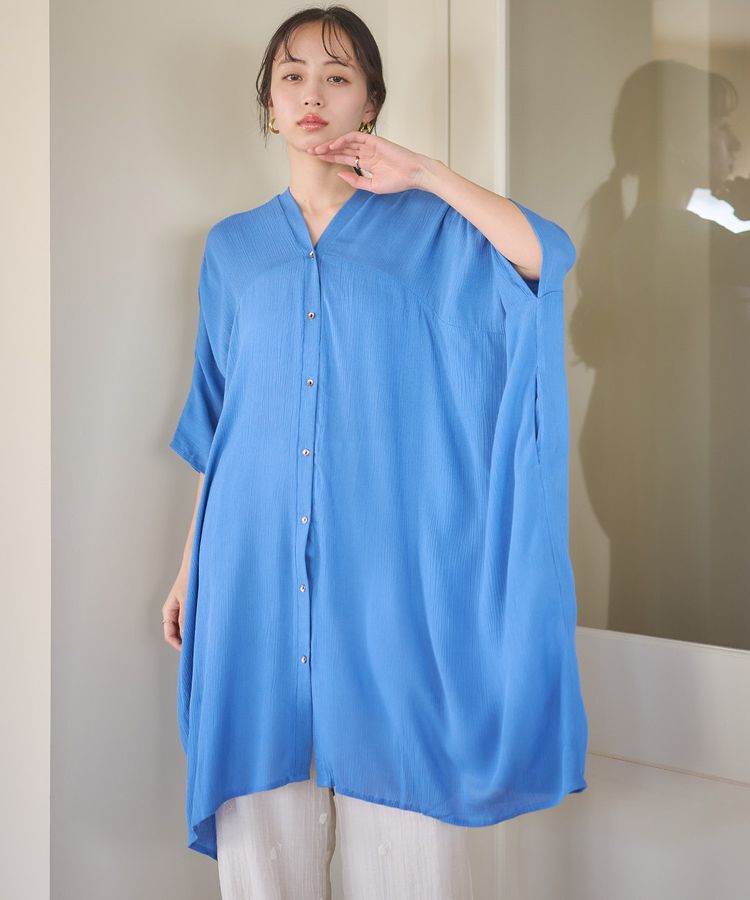 earth music&ecology「レーヨンビッグシャツチュニック」|チュニック|