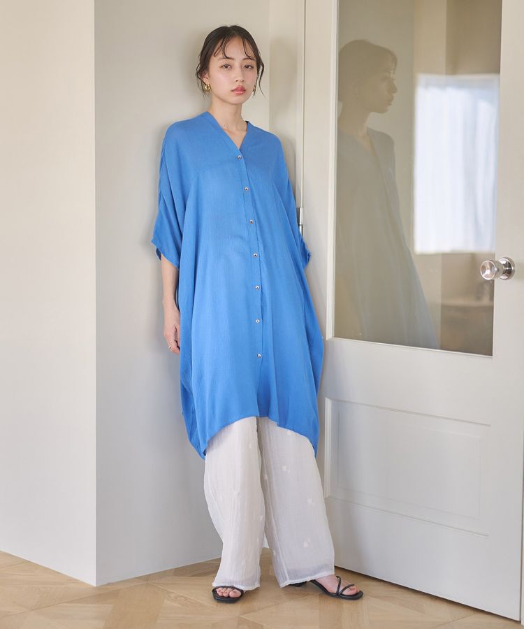 earth music&ecology「レーヨンビッグシャツチュニック」|チュニック|