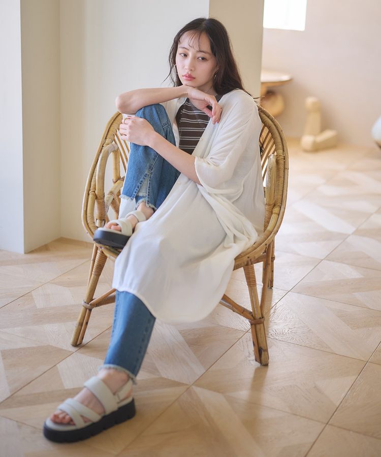 earth music&ecology「レーヨンビッグシャツチュニック」|チュニック|