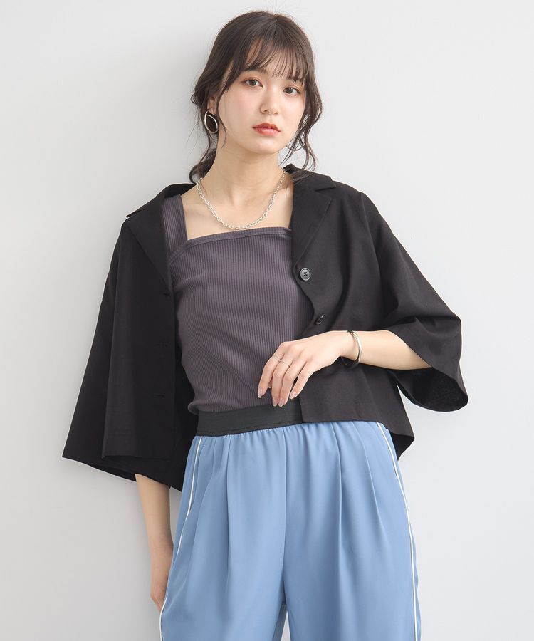 earth music&ecology「リラックスシャツジャケット / リネン混」|テーラードジャケット|