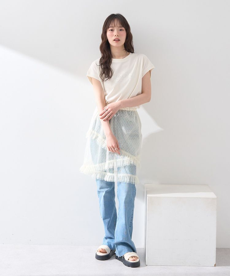 earth music&ecology「ドットチュールスカート」|スカート|