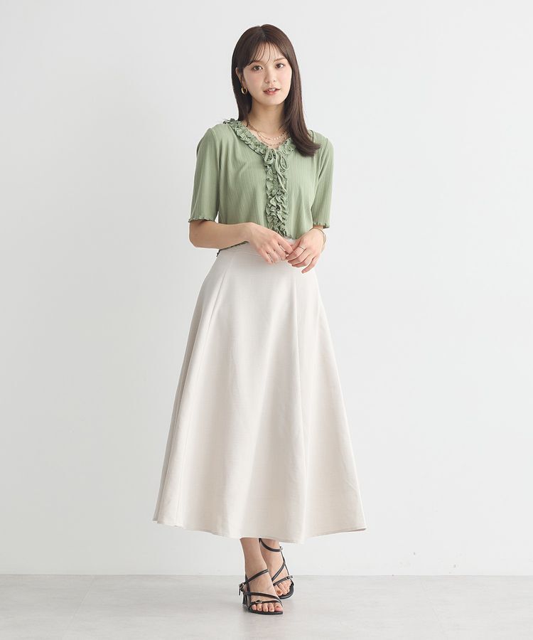 earth music&ecology「バックレースアップスカート」|フレア|