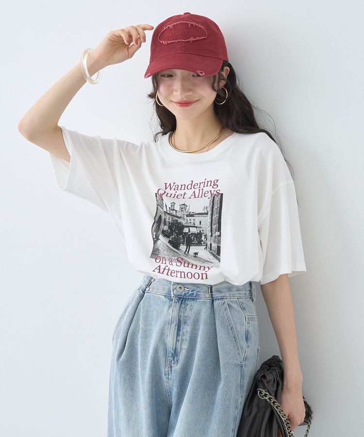 earth music&ecology「アソートプリントレギュラースリットTee」|Tシャツ・カットソー|