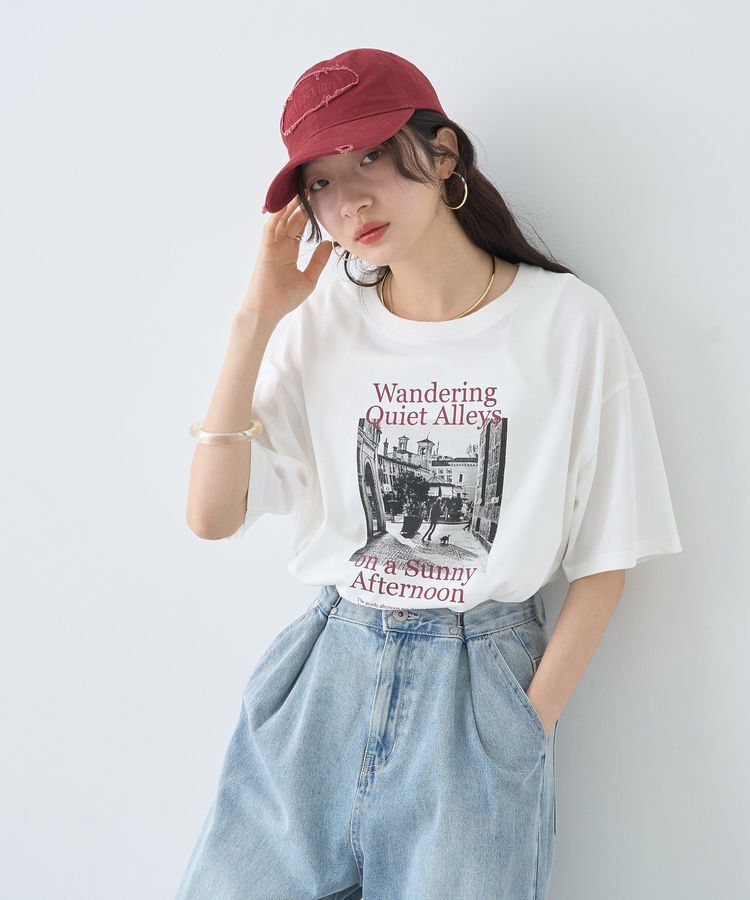 earth music&ecology「アソートプリントレギュラースリットTee」|Tシャツ・カットソー|