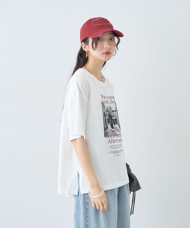 earth music&ecology「アソートプリントレギュラースリットTee」|Tシャツ・カットソー|