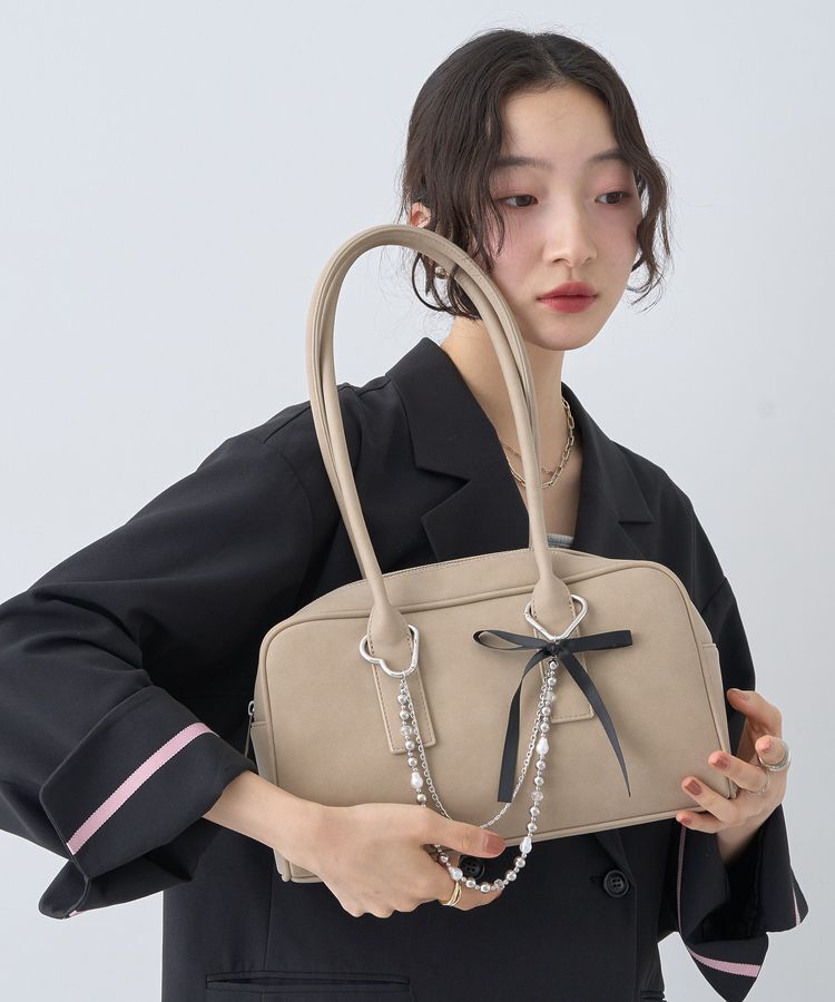 earth music&ecology「リボンパールバッグチャーム」|その他|