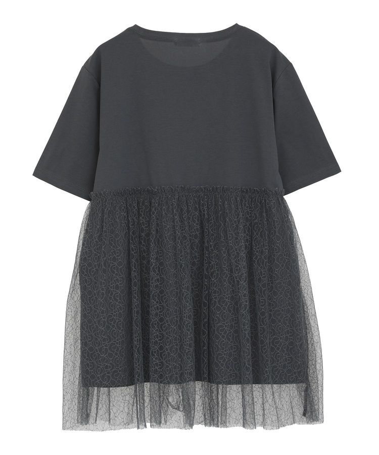 earth music&ecology「ニュアンス柄レースドッキングプルオーバー」|Tシャツ・カットソー|