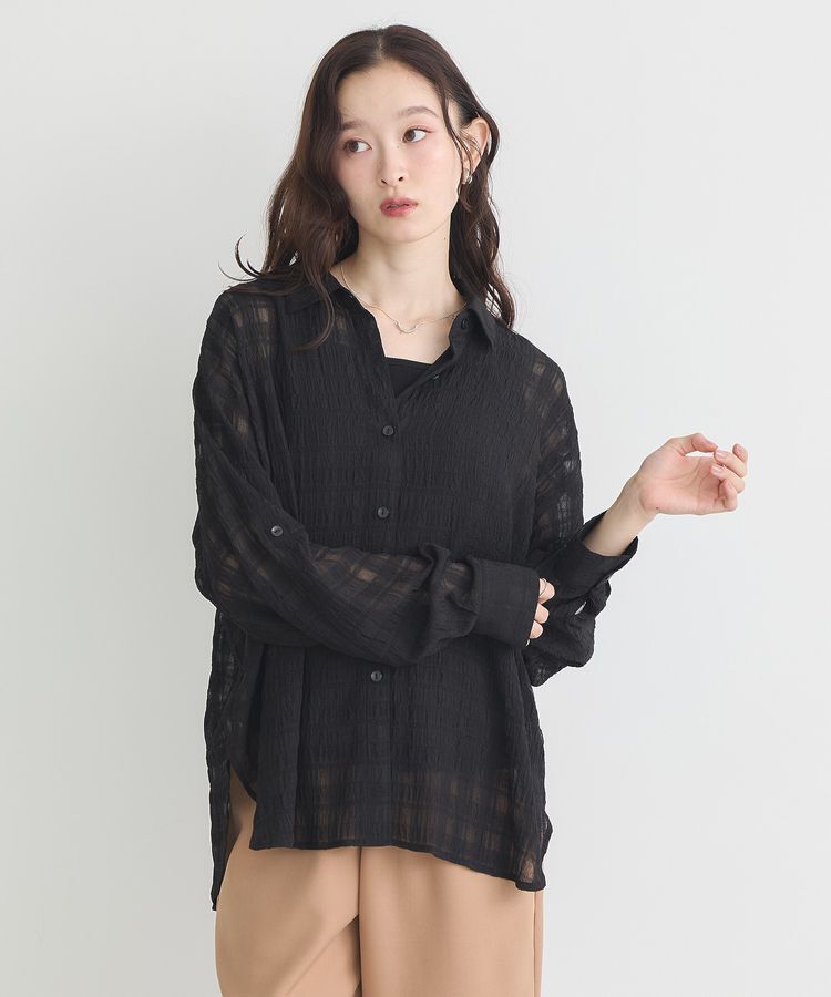 earth music&ecology「シャドーチェックシャツ」|シャツ・ブラウス|