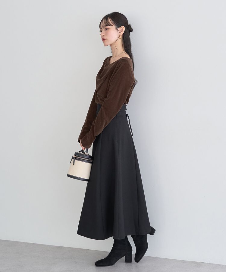 earth music&ecology「シアーベロアドレープネックプルオーバー」|Tシャツ・カットソー|