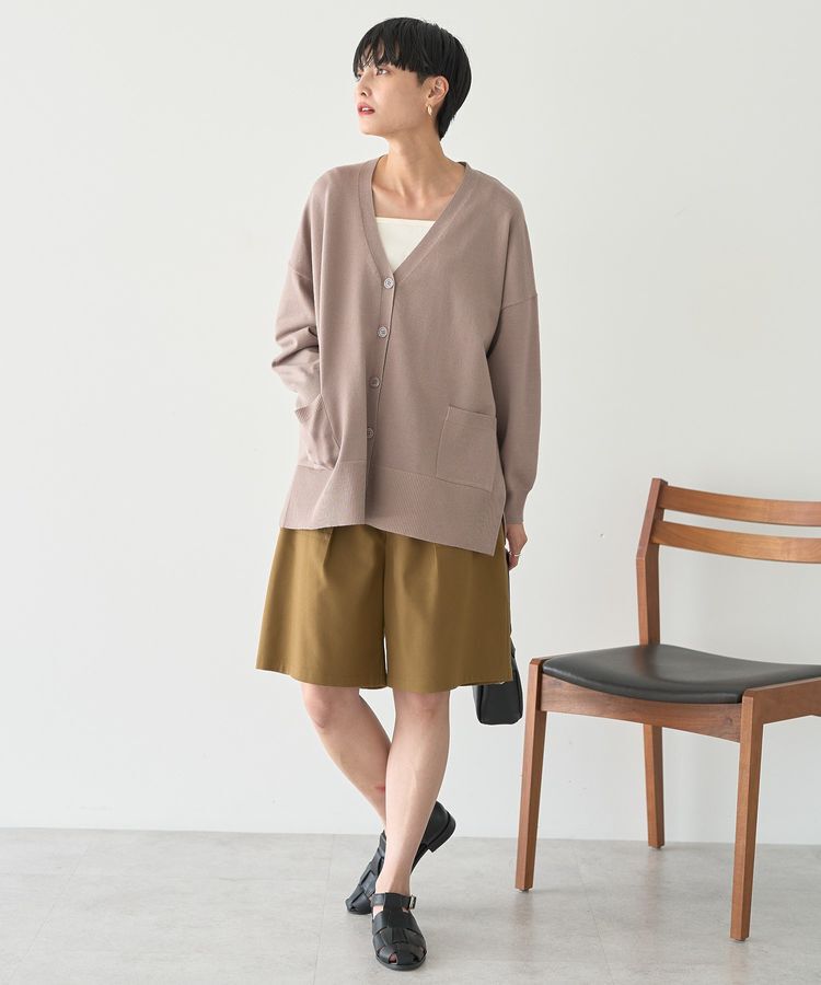 AMERICAN HOLIC「バイパチVネックルーズカーディガン＜静電気軽減＞」|カーディガン|