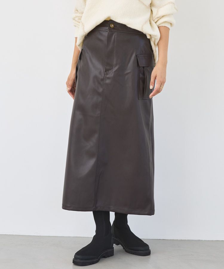 AMERICAN HOLIC「Wポケットフェイクレザースカート」|スカート|