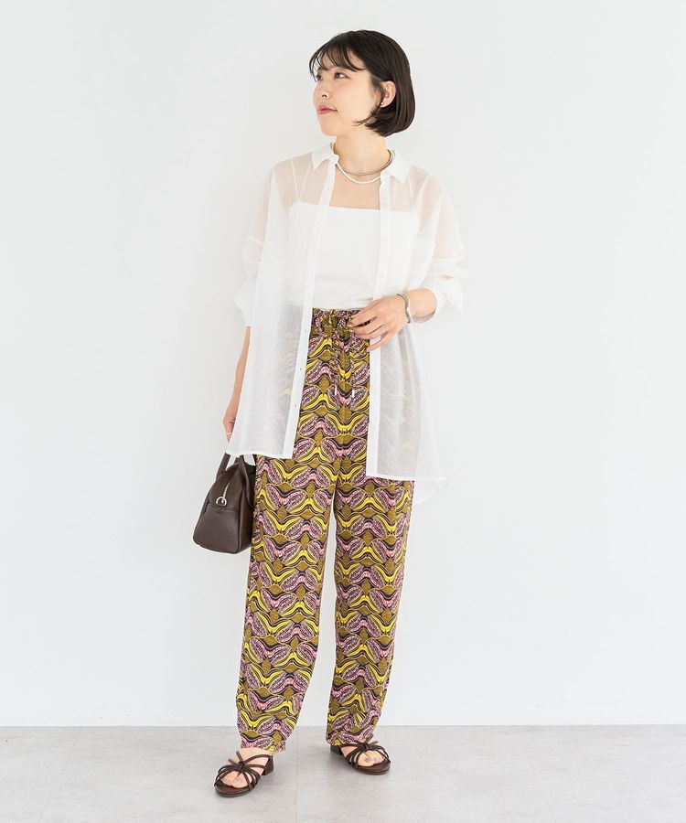 Green Parks「・ELENCARE DUE ラメシアー長袖シャツ」|シャツ・ブラウス|