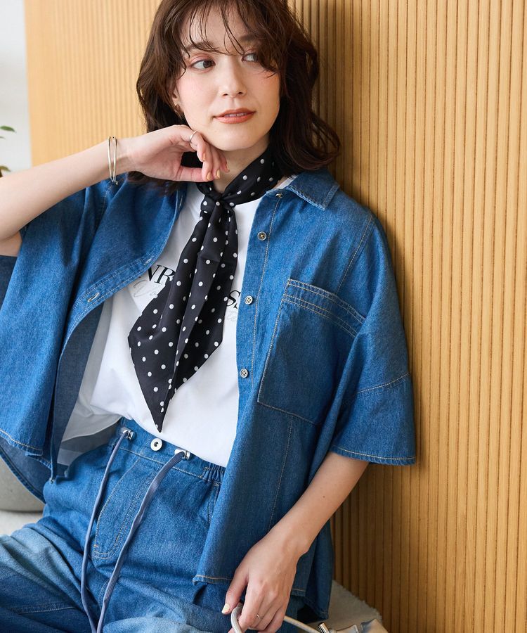 Green Parks「フレンチスリーブ刺繍シンプルロゴプルオーバー」|Tシャツ・カットソー|