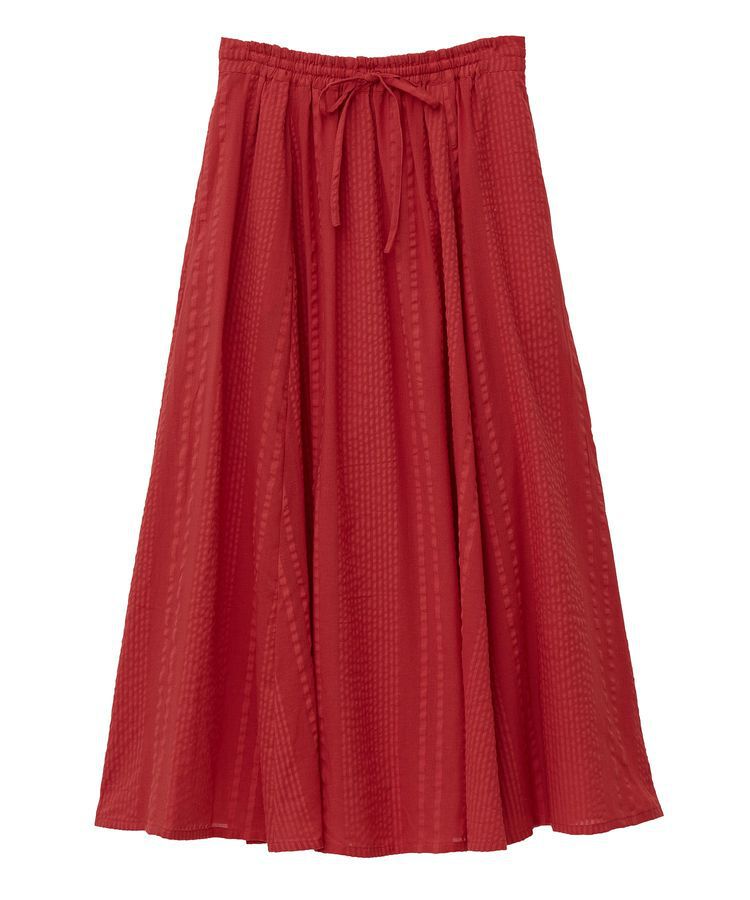 Green Parks「インド綿 シアーサッカーギャザースカート」|スカート|