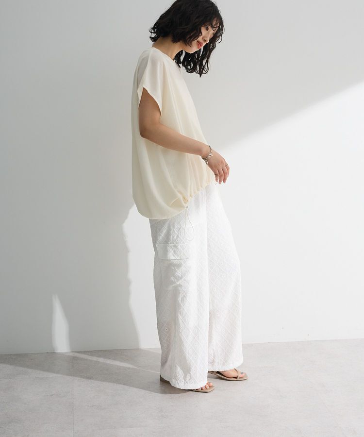 Green Parks「表面カット裾ドロストプルオーバー」|Tシャツ・カットソー|