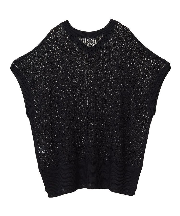 Green Parks「透かし編みニットチュニック」|チュニック|