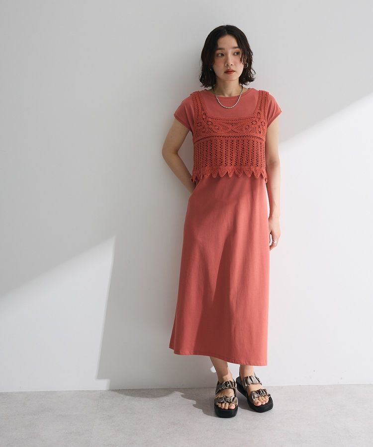 Green Parks「SET2点クロシェベスト＋ワンピース」|ワンピース|