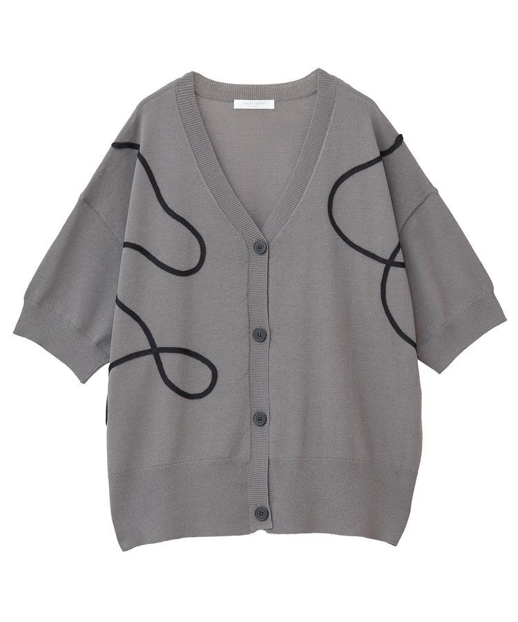 Green Parks「刺繍コードVネックカーディガン」|カーディガン|