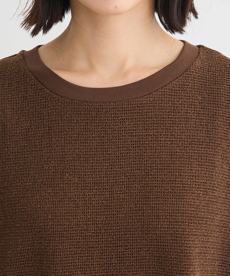 Green Parks「半袖メッシュドッキングチュニック」|チュニック|