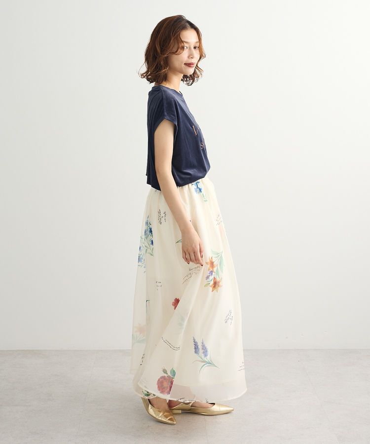 Green Parks「ベロアロゴフレンチスリーブチュニック」|チュニック|