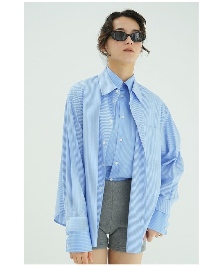 GARAGE OF GOOD CLOTHING「【CLANE】TWO TONE LAYERED SHIRTS」|シャツ・ブラウス|