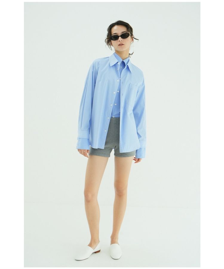 GARAGE OF GOOD CLOTHING「【CLANE】TWO TONE LAYERED SHIRTS」|シャツ・ブラウス|