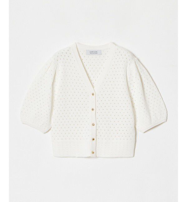 LOULOU WILLOUGHBY「【LOULOU WILLOUGHBY】アイレットポインテールカーディガン」|カーディガン|