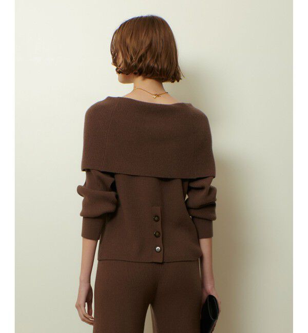 allureville「ビッグカラー2WAYネックプルオーバー」|ニット・セーター|