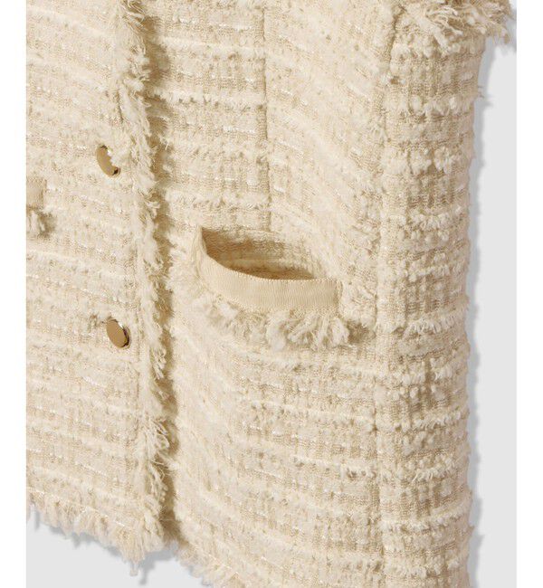 allureville「ジオリカツィードフリンジジレ」|ベスト・ジレ|