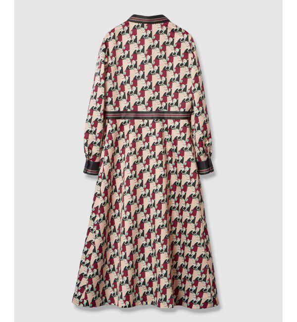 LOULOU WILLOUGHBY「【LOULOU WILLOUGHBY】ホースジオメトリックプリントシャツワンピース」|ワンピース|