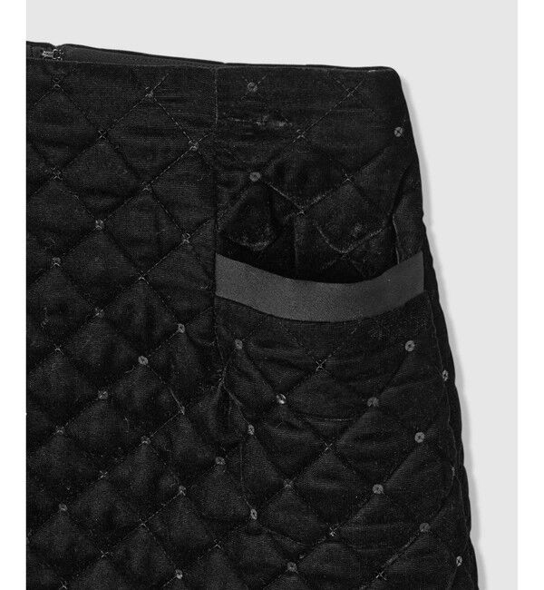 LOULOU WILLOUGHBY「【LOULOU WILLOUGHBY】ベロアキルティングミニスカート」|スカート|